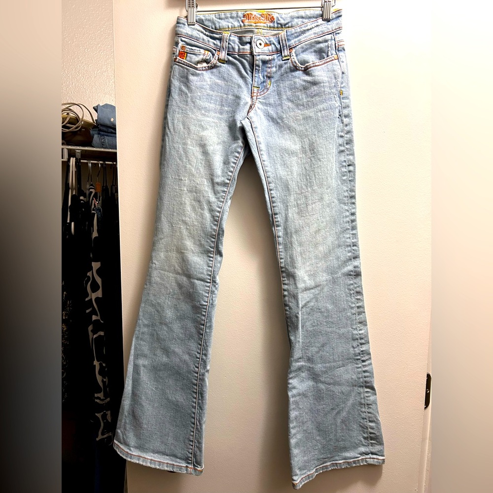 “MISS ME” LIGHT BLUE JEANS/SIZE 27US/WORN AND WASHED ONCE
